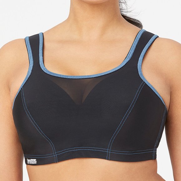 Glamorise 48D High-Impact CAMI SPORT Bra Wicks-U-Dry BOUNCE-CONTROL Black NEW - Picture 3 of 10